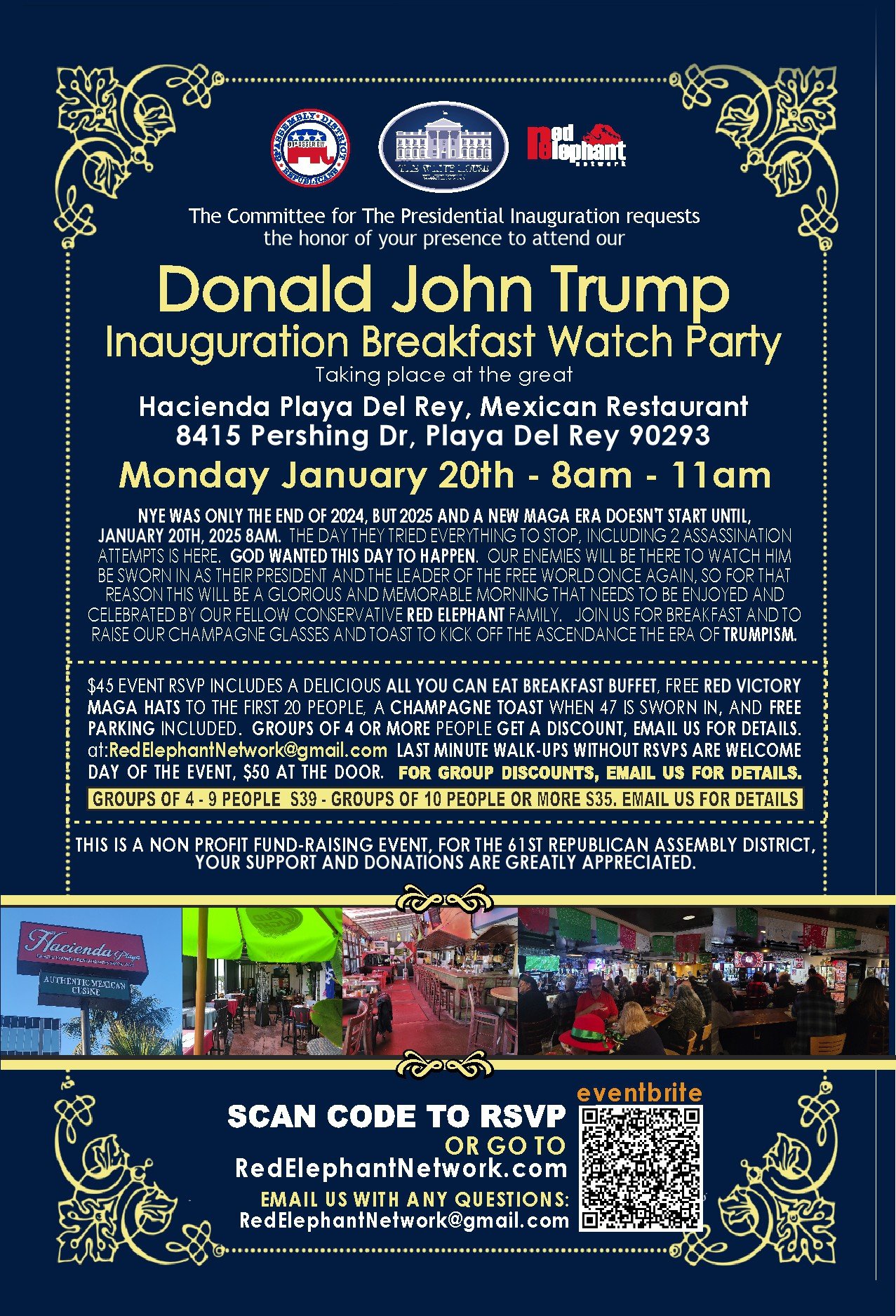 Donald John Trump Inauguration Breakfast Watch Party