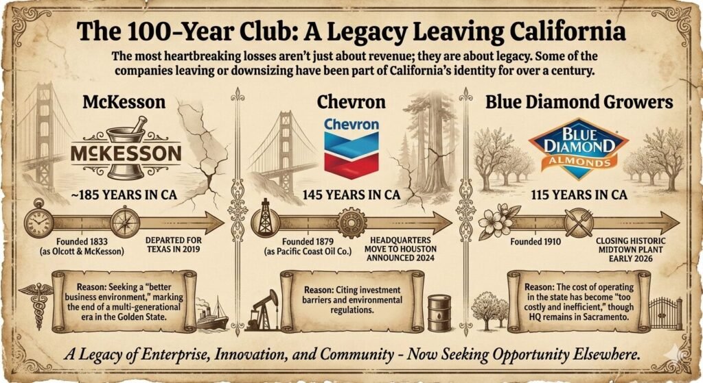 100 Year Club F500 Companies leaving California